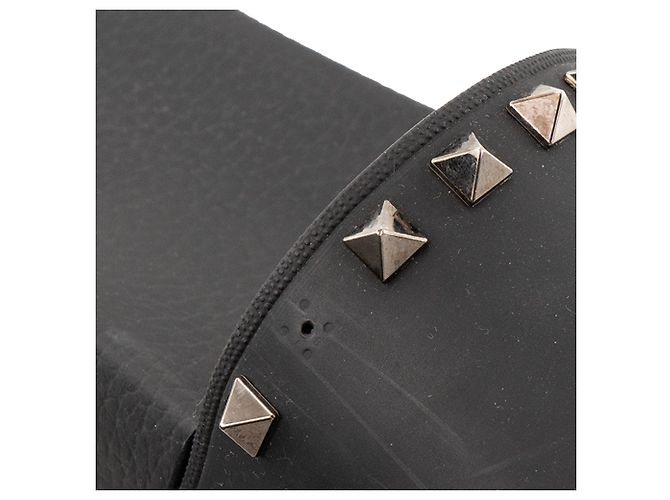 Valentino Garavani VALENTINO - Sandali Valentino Rockstud in gomma e stud neri (T38) Nero - vista 5