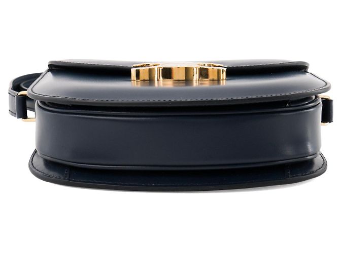 Céline CELINE - Bolsa de ombro Clea Triomphe Celine em couro liso azul marinho - vista 4