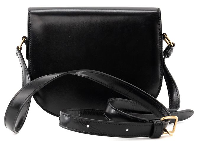 Céline CELINE - Borsa a tracolla Clea Triomphe Celine in pelle liscia nera Nero - vista 3