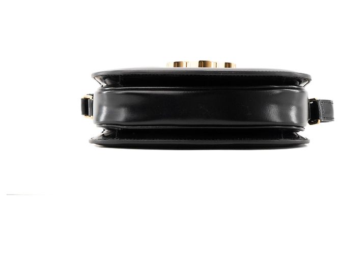 Céline CELINE - Borsa a tracolla Clea Triomphe Celine in pelle liscia nera Nero - vista 4