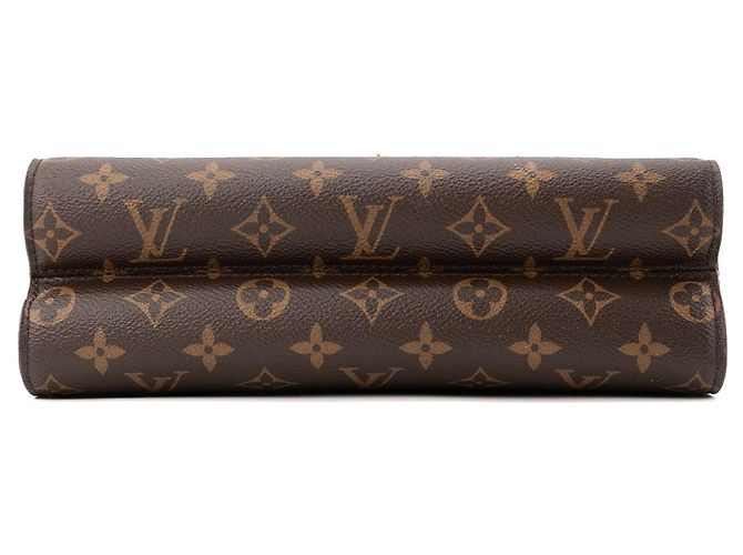 LOUIS VUITTON - Borsa a tracolla Victoire Louis Vuitton in tela monogram coated e pelle grana nera Marrone - vista 4