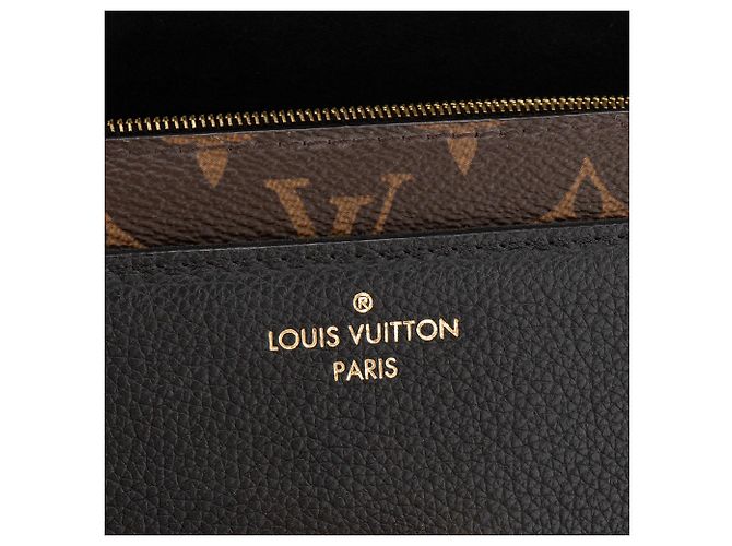 LOUIS VUITTON - Borsa a tracolla Victoire Louis Vuitton in tela monogram coated e pelle grana nera Marrone - vista 7
