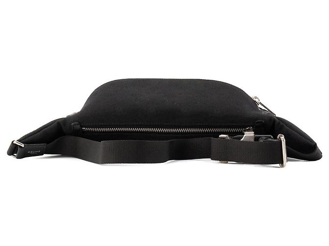 Céline CELINE - Borsa a tracolla Messenger Celine in tela jacquard triomphe e pelle liscia nera Nero - vista 3