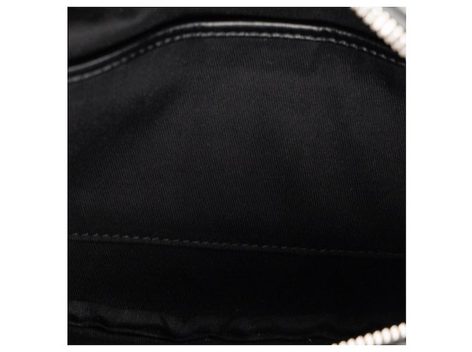 Céline CELINE - Borsa a tracolla Messenger Celine in tela jacquard triomphe e pelle liscia nera Nero - vista 8