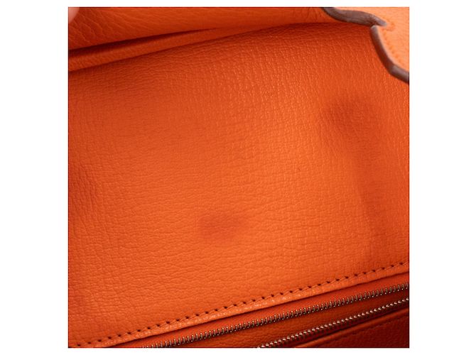 HERMÈS - Borsa a mano Hermès Birkin 35 in pelle Togo Orange Arancione - vista 10