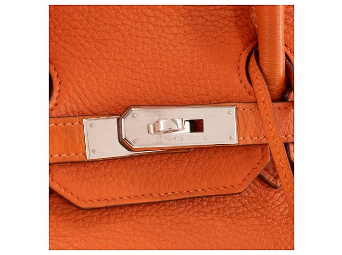 HERMÈS - Borsa a mano Hermès Birkin 35 in pelle Togo Orange Arancione - vista 5