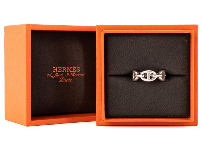 HERMÈS - Chaine d'ancre Enchaînée Ring kleines Modell Hermès aus Silber (T54) - Ansicht 8