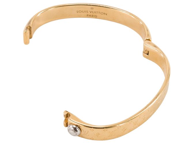 LOUIS VUITTON - Bracciale Louis Vuitton Nanogram in metallo dorato (S) D'oro - vista 4