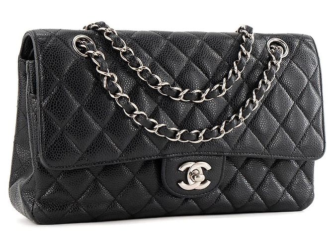 CHANEL - Borsa a tracolla Classique/Timeless 11.12 Chanel in pelle caviar nera Nero - vista 2