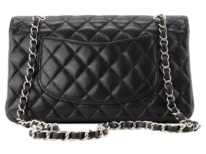 CHANEL - Borsa a tracolla Classique/Timeless 11.12 Chanel in pelle caviar nera Nero - vista 3