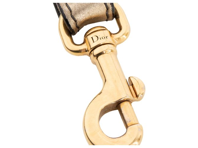 DIOR - Borsa a tracolla J'adior Dior in pelle grana metallizzata dorata D'oro - vista 6