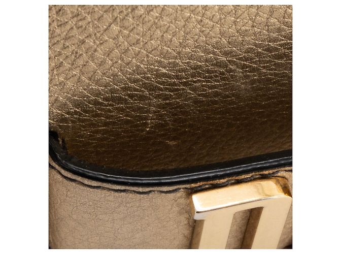 DIOR - Borsa a tracolla J'adior Dior in pelle grana metallizzata dorata D'oro - vista 7