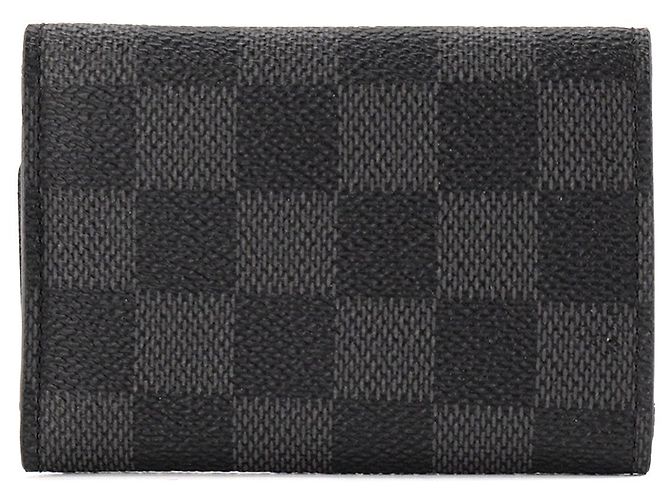 LOUIS VUITTON - Pochette clés Louis Vuitton en toile enduite damier graphite Black - view 3