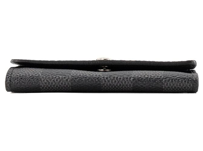 LOUIS VUITTON - Pochette clés Louis Vuitton en toile enduite damier graphite Black - view 4