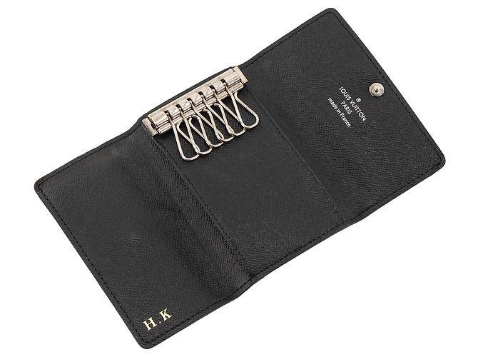 LOUIS VUITTON - Pochette clés Louis Vuitton en toile enduite damier graphite Black - view 8