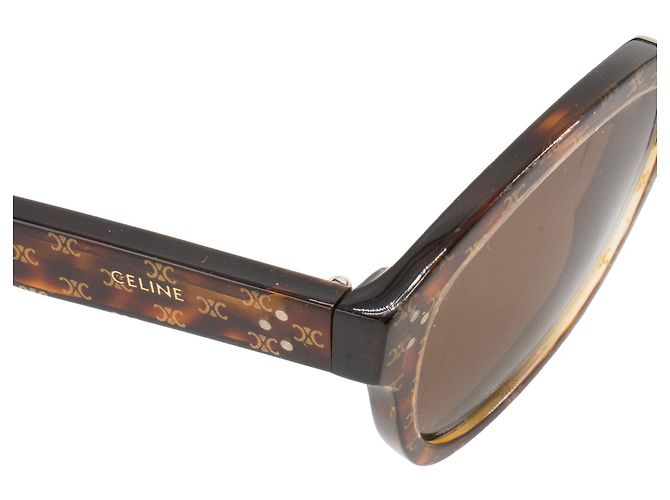 CELINE - Occhiali da sole Céline in acetato monogramma triomphe e tartarugato marrone - vista 4