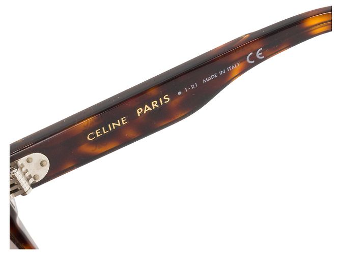 CELINE - Occhiali da sole Céline in acetato monogramma triomphe e tartarugato marrone - vista 5