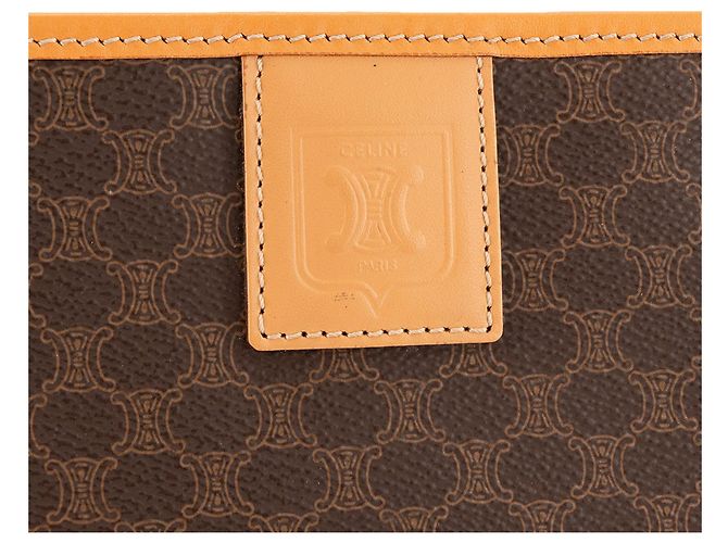 Céline CELINE - Vintage braune Macadam beschichtete Leinwand Celine Pochette - Ansicht 5