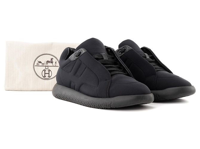 HERMÈS - Sneakers Avatar Hermès in tela di nylon nera (T40) Nero - vista 7