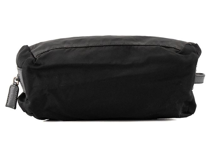 PRADA - Pochette in Re-Nylon Prada e pelle saffiano nera Nero - vista 4