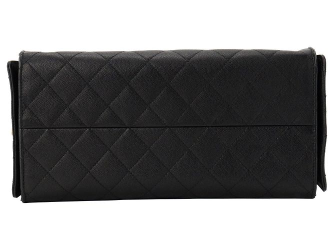 CHANEL - Borsa a tracolla Chanel 25 medium in pelle martellata nera Nero - vista 4