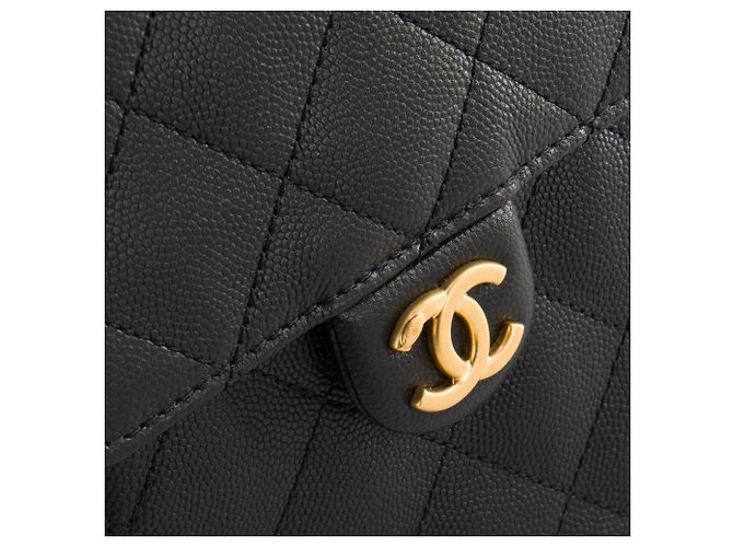CHANEL - Borsa a tracolla Chanel 25 medium in pelle martellata nera Nero - vista 6