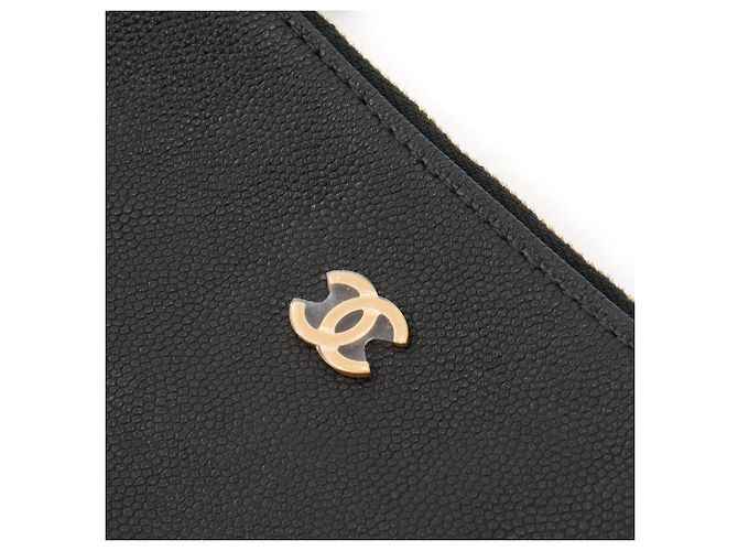 CHANEL - Borsa a tracolla Chanel 25 medium in pelle martellata nera Nero - vista 8