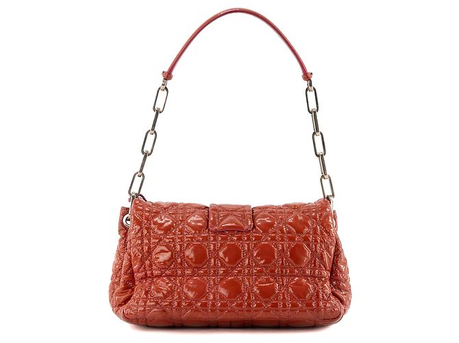 DIOR - Borsa a tracolla Miss Dior in pelle cannage verniciata rossa Rosso - vista 3