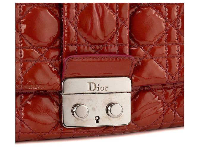 DIOR - Borsa a tracolla Miss Dior in pelle cannage verniciata rossa Rosso - vista 5