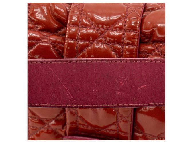 DIOR - Borsa a tracolla Miss Dior in pelle cannage verniciata rossa Rosso - vista 7