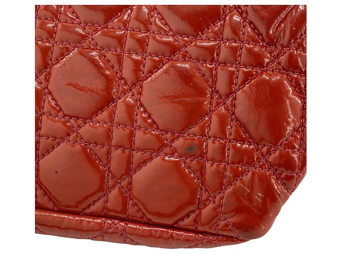 DIOR - Borsa a tracolla Miss Dior in pelle cannage verniciata rossa Rosso - vista 9