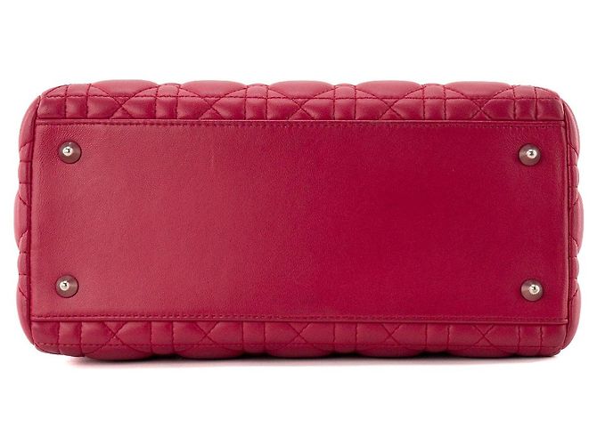 Autre Marque DIOR - borsa a mano Lady Dior medium in pelle cannage rosa - vista 4