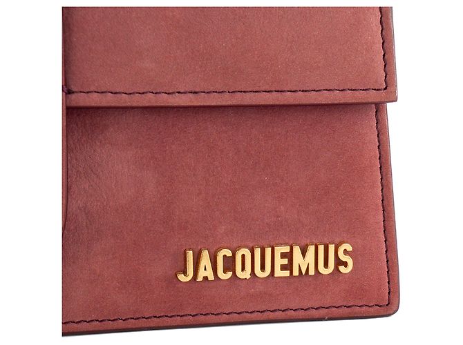 JACQUEMUS - Borsa a tracolla Le Grand Bambino Jacquemus in nubuck bordeaux Bordò - vista 5