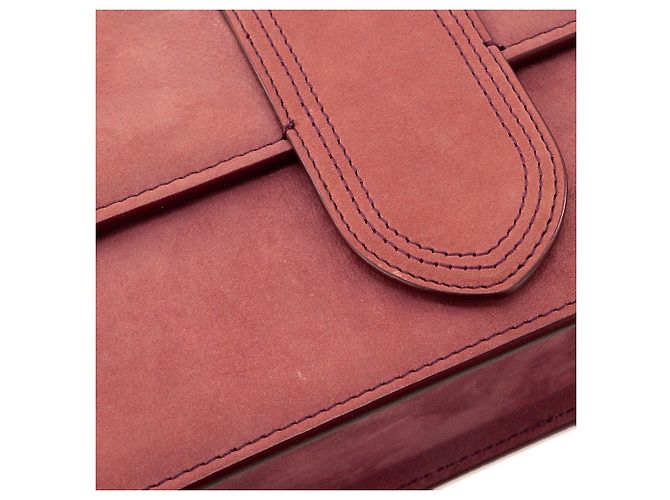 JACQUEMUS - Borsa a tracolla Le Grand Bambino Jacquemus in nubuck bordeaux Bordò - vista 6