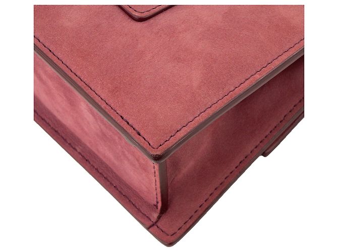 JACQUEMUS - Borsa a tracolla Le Grand Bambino Jacquemus in nubuck bordeaux Bordò - vista 7