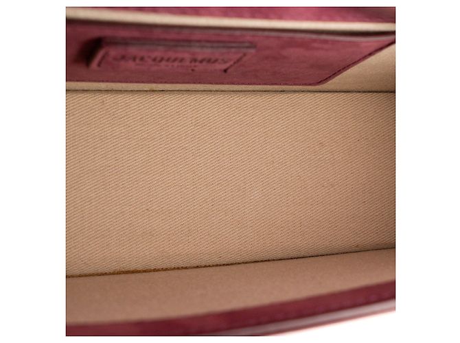 JACQUEMUS - Borsa a tracolla Le Grand Bambino Jacquemus in nubuck bordeaux Bordò - vista 8