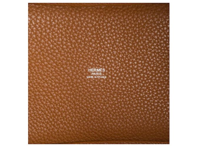 HERMÈS - Borsa a mano Hermès Picotin 18 in pelle clémence marrone gold - vista 5