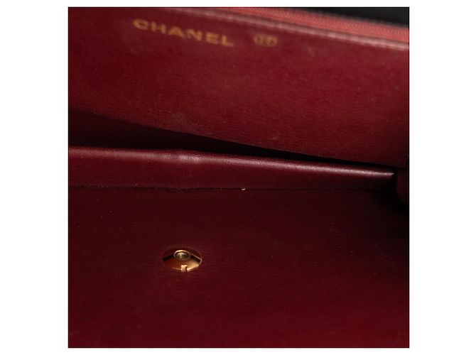 CHANEL - Borsa a tracolla Classic/Timeless Simple Flap in pelle liscia nera vintage Nero - vista 12
