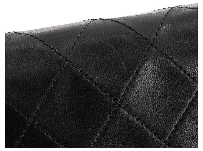 CHANEL - Borsa a tracolla Classic/Timeless Simple Flap in pelle liscia nera vintage Nero - vista 9