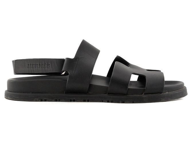 HERMES - Sandali Genius Hermès in pelle liscia nera (T39) Nero - vista 2