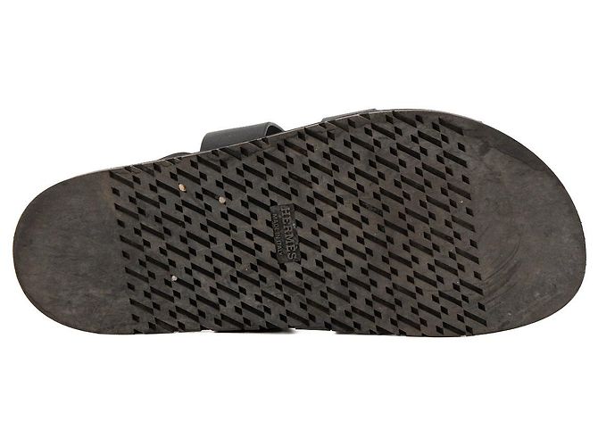 HERMES - Sandali Genius Hermès in pelle liscia nera (T39) Nero - vista 3