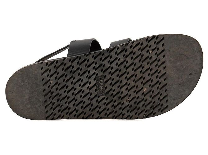 HERMES - Sandali Genius Hermès in pelle liscia nera (T39) Nero - vista 4