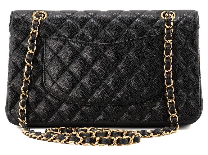 CHANEL - Borsa a tracolla Classique/Timeless 11.12 Chanel in pelle caviar nera Nero - vista 3
