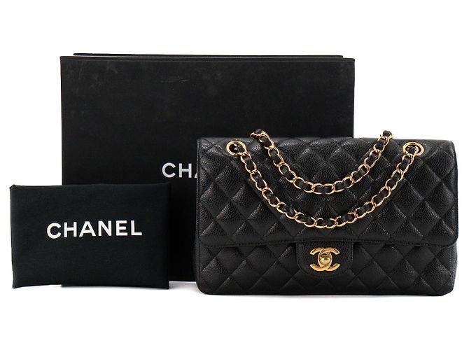 CHANEL - Borsa a tracolla Classique/Timeless 11.12 Chanel in pelle caviar nera Nero - vista 9