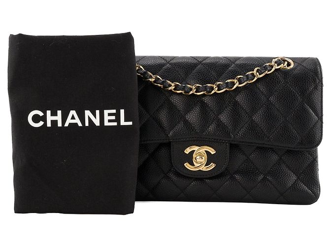 CHANEL - Borsa a tracolla Classique/Timeless 11.13 small Chanel in pelle caviar nera Nero - vista 10