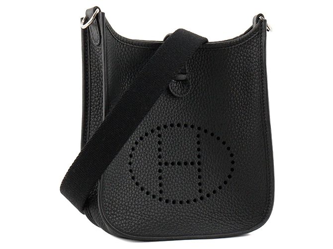HERMÈS - Borsa a tracolla Evelyne 16 Hermès in pelle clémence nera Nero - vista 2