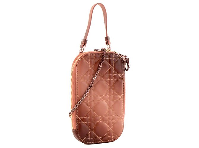 Autre Marque DIOR - Borsa a tracolla Call'In Lady Dior in pelle cannage sfumata rosa e marrone - vista 2