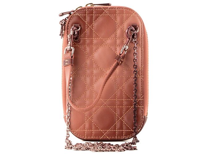 Autre Marque DIOR - Borsa a tracolla Call'In Lady Dior in pelle cannage sfumata rosa e marrone - vista 3