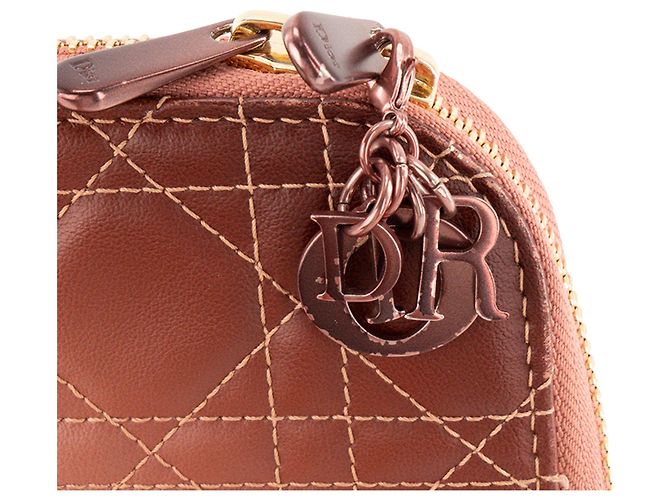 Autre Marque DIOR - Borsa a tracolla Call'In Lady Dior in pelle cannage sfumata rosa e marrone - vista 5