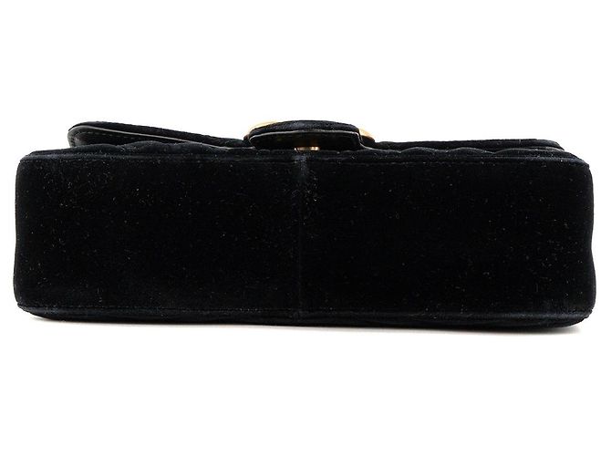 GUCCI - Borsa a tracolla GG Marmont Small Gucci in velluto nero - vista 4